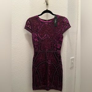 Lulus purple sequin dress